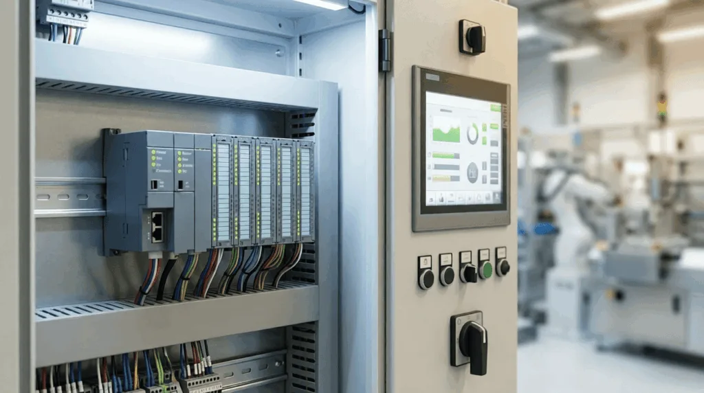 A PLC control system inside a Malaysian industrial facility.