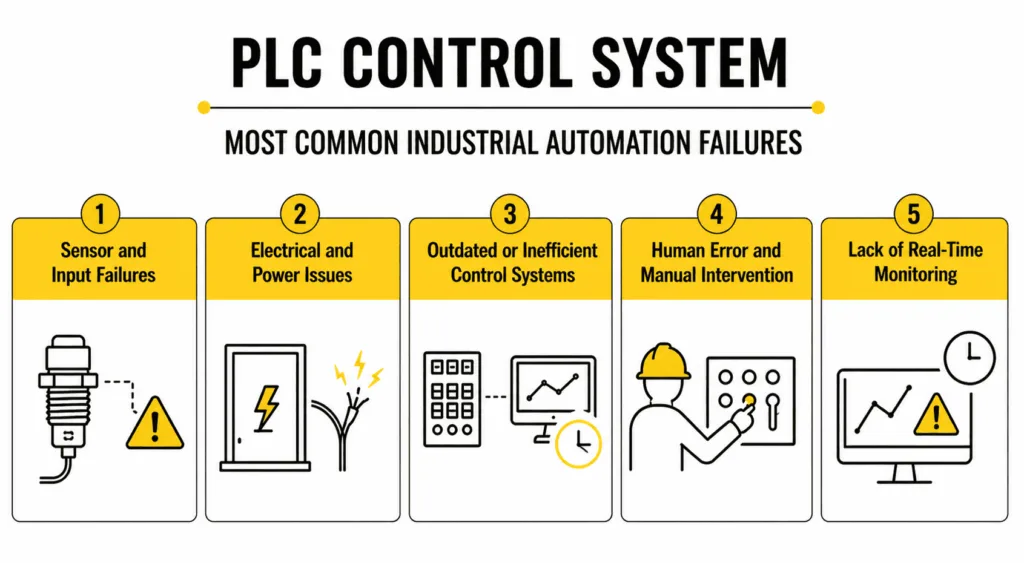 Most Common Industrial Automation Failures that PLC Control System Can Prevent